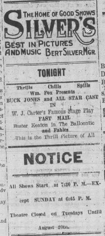 Silver Theatre - June 18Th 1923 Ad